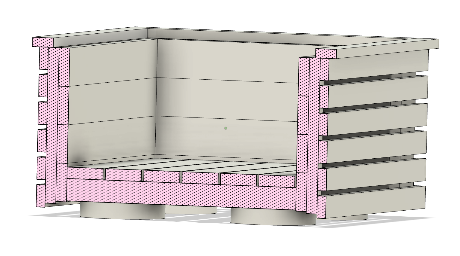 Floor set higher — more ground clearance