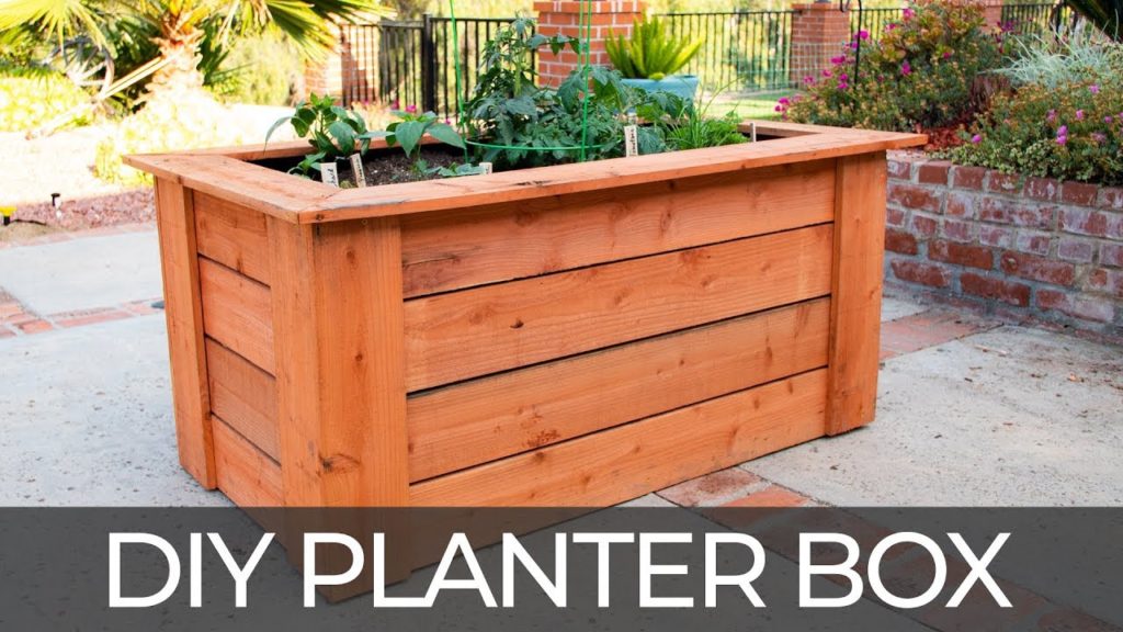 Mr. Fix It DIY cedar planter with hidden wheels